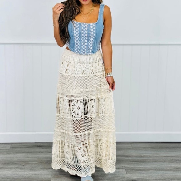 New POL crochet maxi skirt - Picture 2 of 12